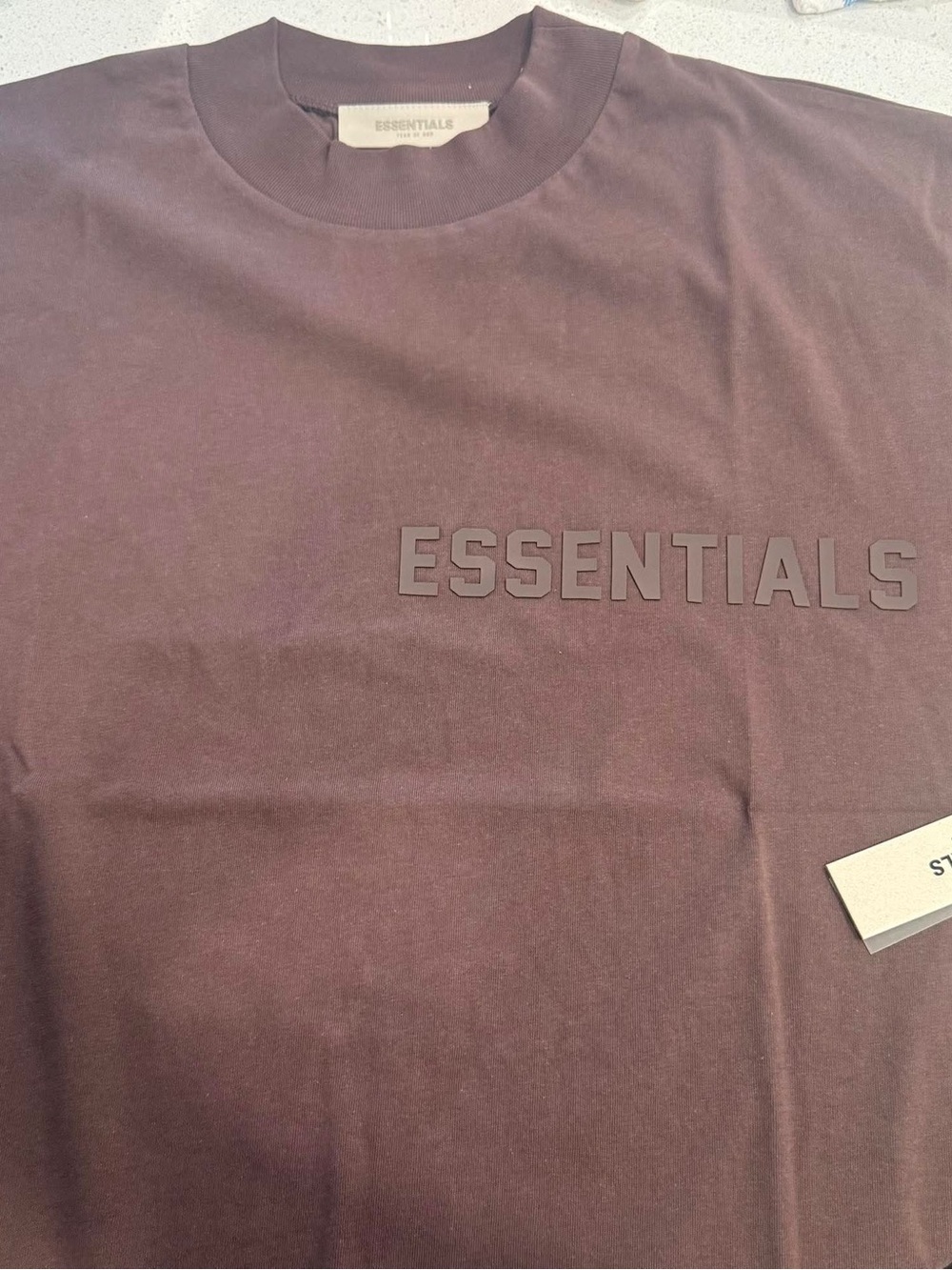 ESSENTIALS Men's Crewneck Tee in Plum